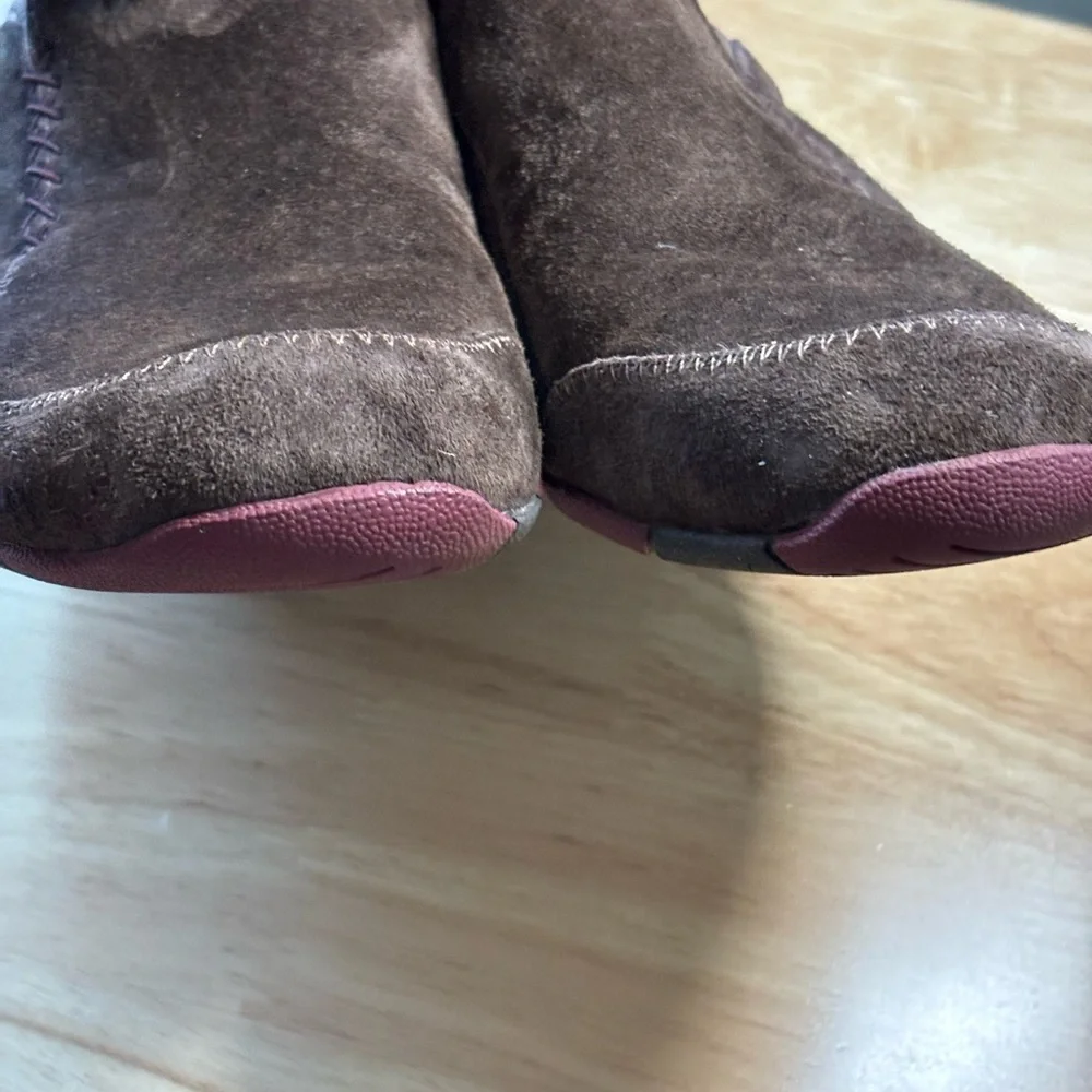 Merrell Women 7.5 Brown Suede Slip On Bisect Coffee Bean